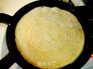 Shandong Characteristic Farmhouse Rice "pancake Rolls with Green Onions" recipe