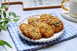 Black Sesame Brown Sugar Oatmeal Cookies recipe