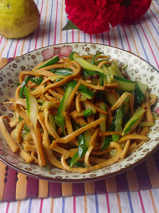 Cucumber Fried Bean Curd recipe