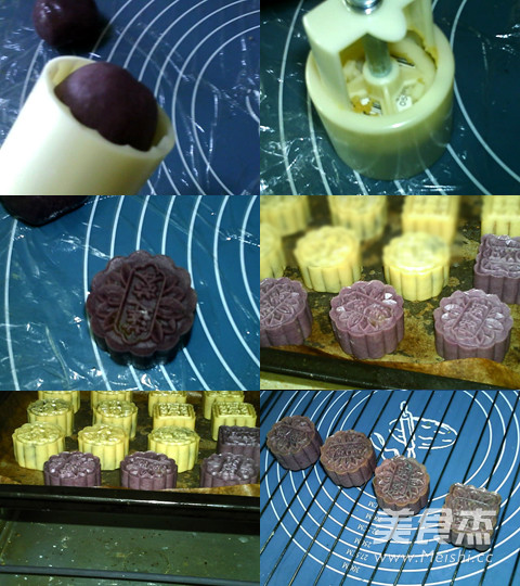 Purple Heart Lotus Paste Mooncake recipe