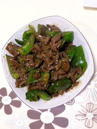 Stir-fried Beef with Green Pepper recipe