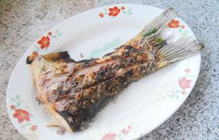 Smoked Grilled Fish Tail recipe