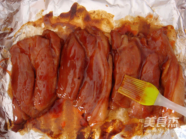 Preheated Bbq Pork with Honey Sauce for New Year's Eve Rice recipe