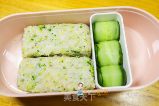 Supplementary Broccoli Pork Floss Cartoon Frog Rice Ball Over 12 Months Old recipe