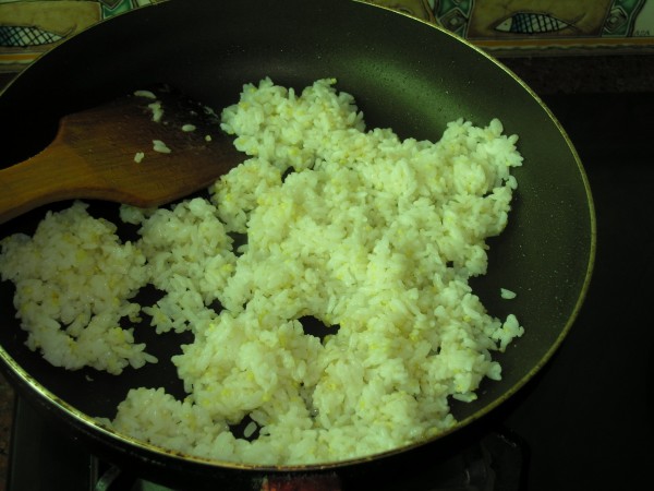 Fried Rice with Peas recipe