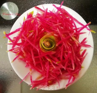 Sweet and Sour Red Radish Shreds recipe