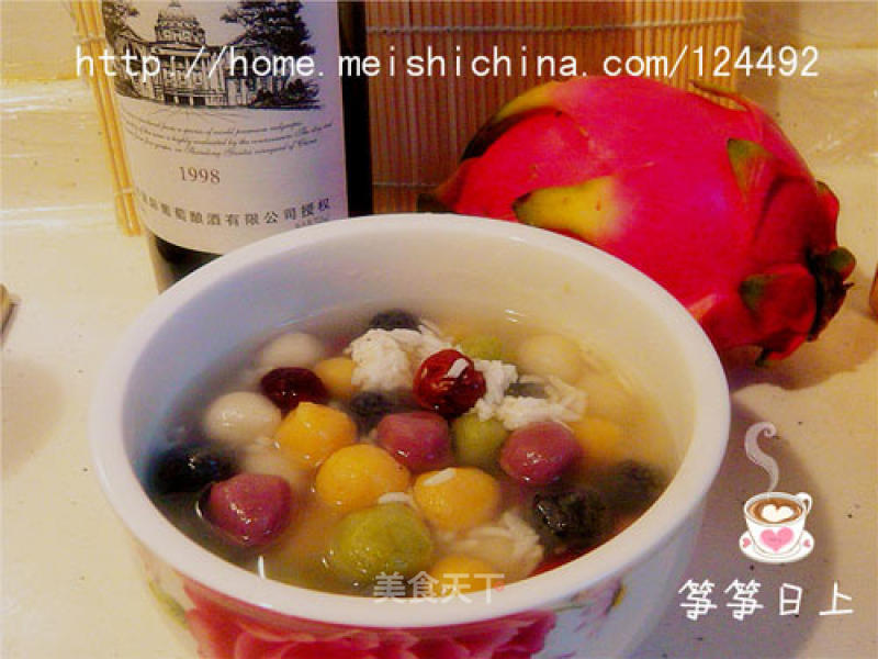 Colorful Glutinous Rice Balls with Lees