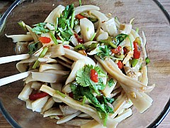 Shredded Eryngii Mushrooms in Cold Dressing recipe