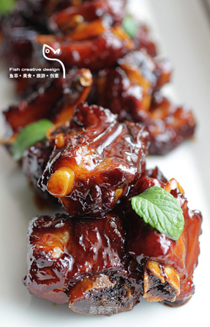 Sweet and Sour Short Ribs with Lime Vinegar and Mandarin Peel recipe