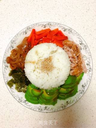 Avocado Tuna Bibimbap recipe