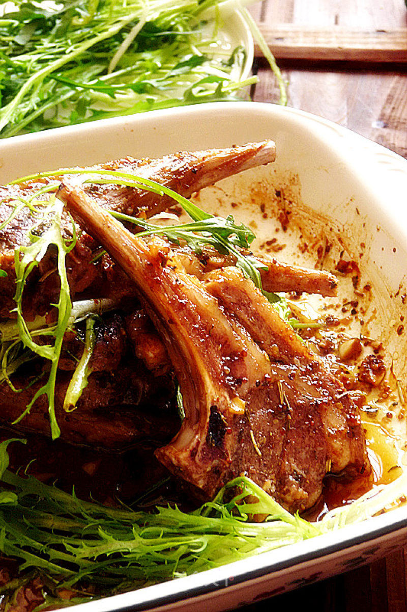 【france】grilled Lamb Chops with Mustard and Herbs recipe