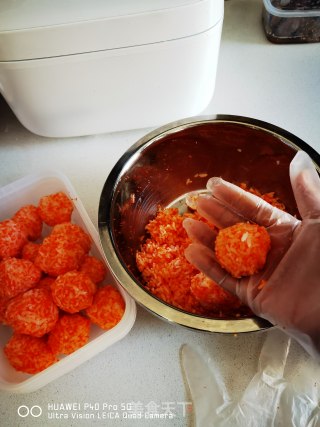 Crab Roe Rice Ball recipe