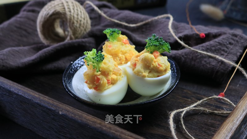 Favorable Fish Cake Salad Egg Cups recipe