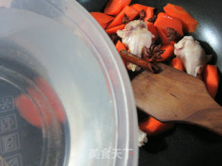 Roasted Chicken Wing Roots with Carrots recipe