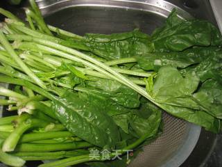 Shrimp Mixed with Spinach recipe