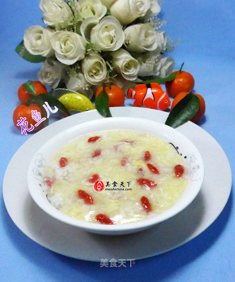 Chinese Wolfberry Wine Stuffed Egg Soup recipe