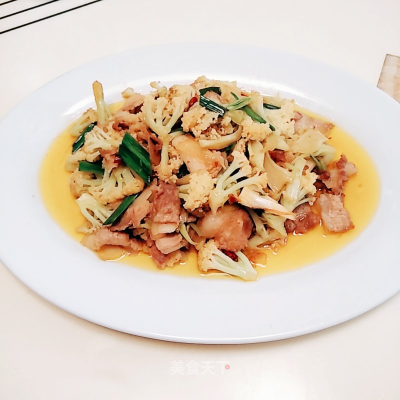 Stir-fried Cauliflower with Pork Belly recipe