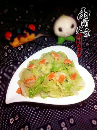 Stir-fried Shrimp with Cabbage recipe