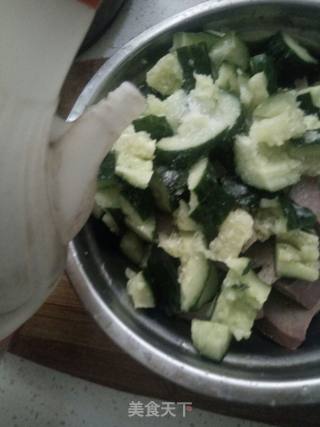 Cucumber with Pork Liver recipe