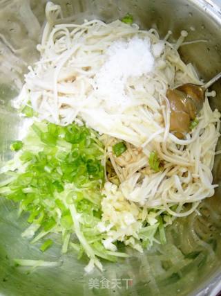 Cucumber Enoki Mushroom with Hash Sauce recipe
