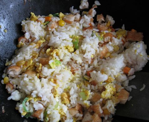 Fried Rice with Fritters recipe