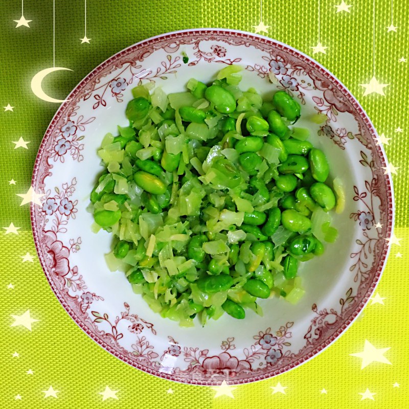 Stir-fried Edamame with Pickled Cauliflower recipe