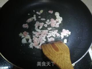 Fried Diced Pork with Peas and Corn recipe