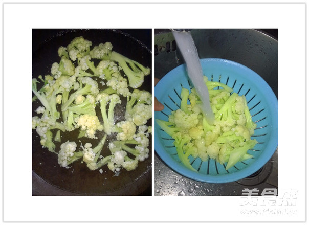 Dry Stir-fried Organic Cauliflower recipe