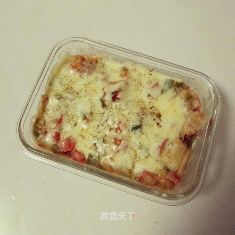 Microwave Cheese Baked Rice recipe