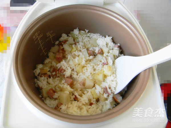 Ham and Potato Braised Rice recipe