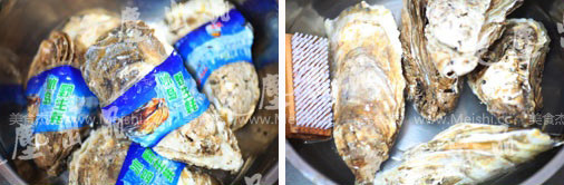 Grilled Oysters with Chopped Pepper and Garlic recipe