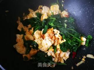 #团圆饭#scrambled Eggs with Spinach recipe