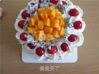 #aca烤明星大赛# Fruit Naked Cake with Zero Difficulty recipe