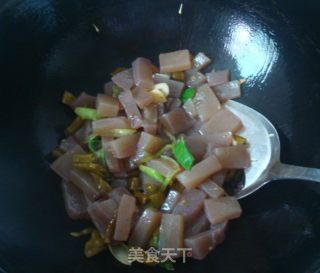 Fried Konjac Tofu with Pickled Peppers recipe