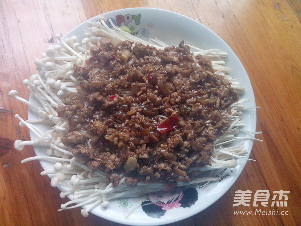 Minced Meat Enoki Mushroom recipe