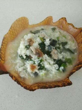 Spinach Songhua Egg Lean Pork Congee