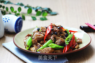 Stir-fried Pork with Tempeh and Pepper recipe