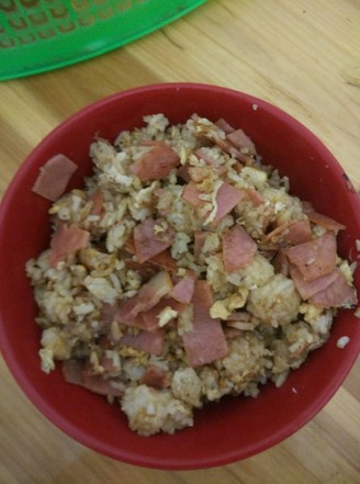 Fried Rice with Bacon, Ham and Egg