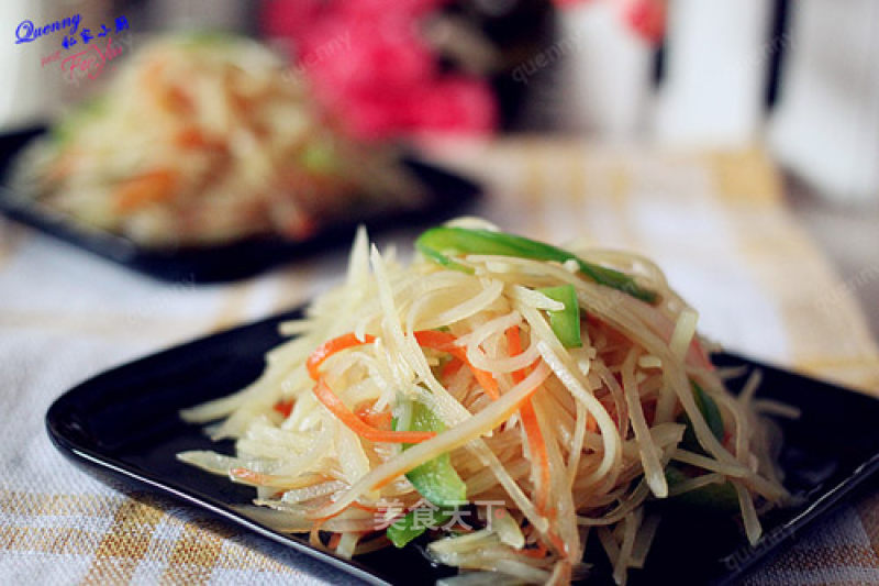[shredded Potatoes with Cold Salad]——home-made Simple Summer Cold Dishes recipe