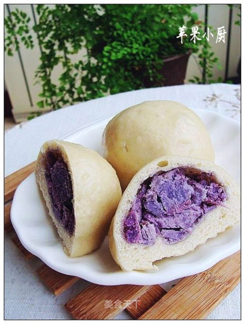 Purple Sweet Potato Mantou recipe