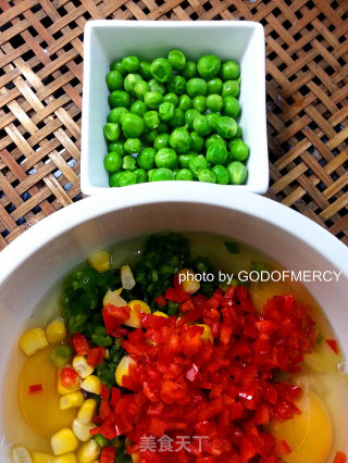 Jianghu Cheats-god Speed Vegetables-slimming Eggs Braised Shrimp, Whitebait, Pea Corn Kernels recipe