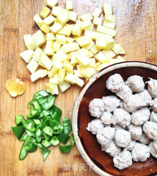 Meatballs and Potato Rice Bowl recipe