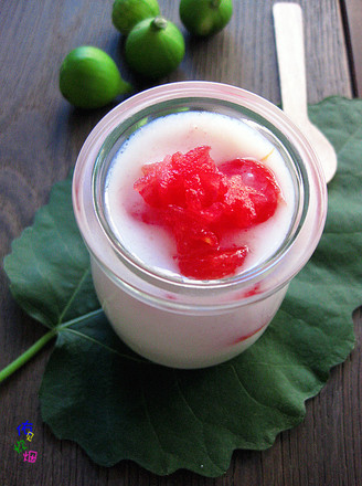 Watermelon Milk Pudding recipe