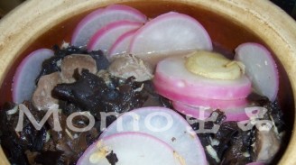 Cherry Radish Beef Balls in Clay Pot recipe