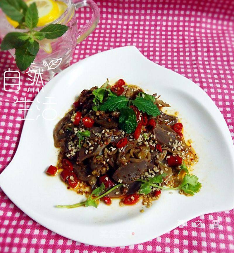 Crispy Duck Gizzards with Cold Spicy Spicy Sauce recipe