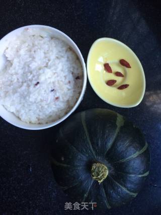 Pumpkin Glutinous Rice Cup recipe