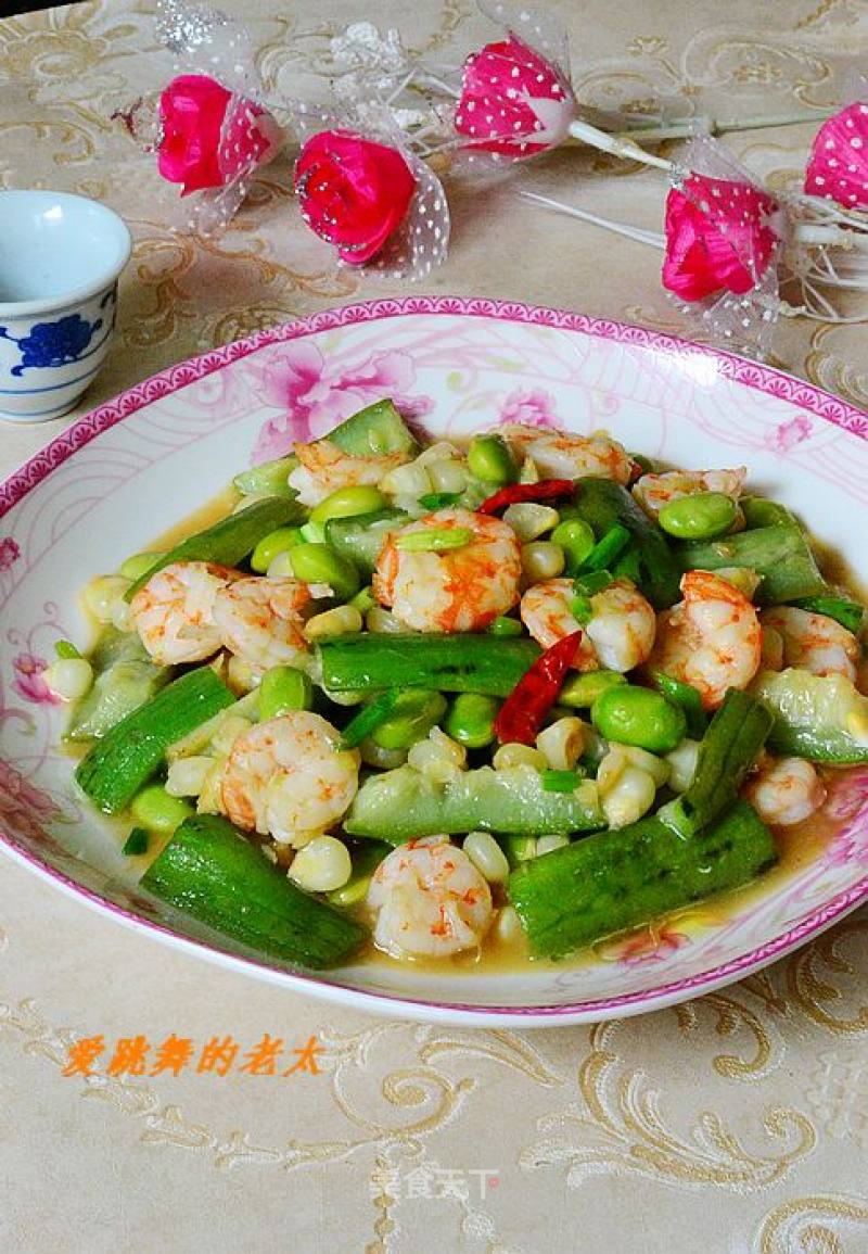 Stir-fried Shrimp with Mixed Vegetables recipe