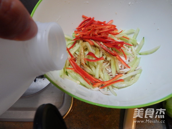 Shredded Chicken with Cucumber Salad recipe