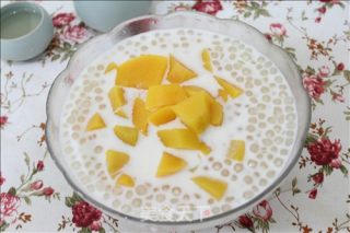 Yellow Peach Milk Sago recipe