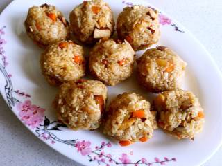 Tudou’s Baby's Favorite Drop--[colorful Vegetable Glutinous Rice Balls] recipe